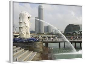 The Merlion, the National Symbol, Singapore, Southeast Asia-Amanda Hall-Framed Photographic Print