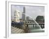 The Merlion, the National Symbol, Singapore, Southeast Asia-Amanda Hall-Framed Photographic Print