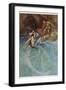 The Mermaid Falls in Love with the King-Warwick Goble-Framed Photographic Print