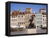 The Mermaid Fountain, Cast in 1855, the Symbol of Warsaw, Warsaw, Poland-Gavin Hellier-Framed Stretched Canvas