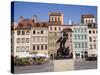 The Mermaid Fountain, Cast in 1855, the Symbol of Warsaw, Warsaw, Poland-Gavin Hellier-Stretched Canvas