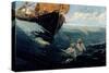 The Mermaid's Rock, 1894-Edward Matthew Hale-Stretched Canvas