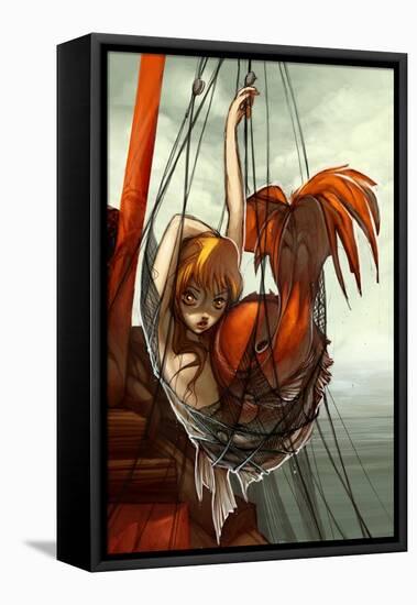 The Mermaid-Camilla D'Errico-Framed Stretched Canvas