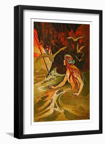 The Mermaid-Charles Robinson-Framed Art Print