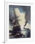 The Merrimac Sinks the Cumberland-Edward Moran-Framed Giclee Print