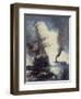 The Merrimac Sinks the Cumberland-Edward Moran-Framed Giclee Print