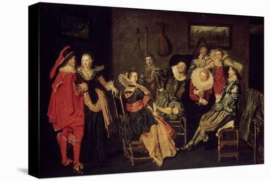 The Merry Company, 17th Century-Dirck Hals-Stretched Canvas