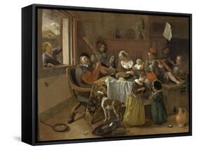 The Merry Family, 1668-Jan Steen-Framed Stretched Canvas