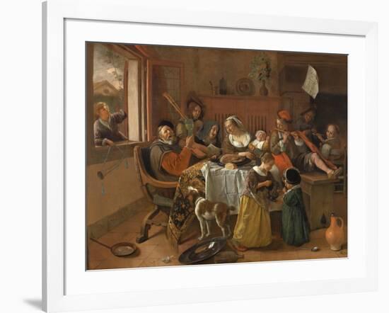 The Merry Family, 1668-Jan Havicksz Steen-Framed Giclee Print