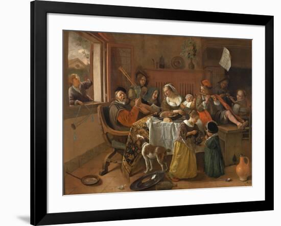 The Merry Family, 1668-Jan Havicksz Steen-Framed Giclee Print