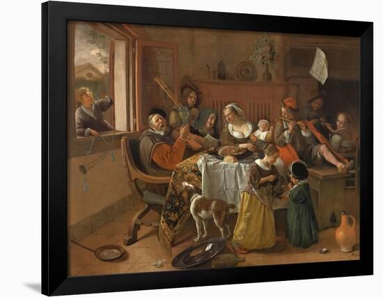 The Merry Family, 1668-Jan Havicksz Steen-Framed Giclee Print