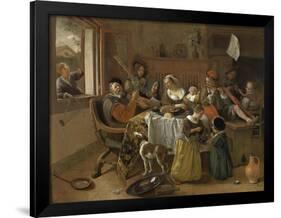 The Merry Family, 1668-Jan Havicksz. Steen-Framed Giclee Print