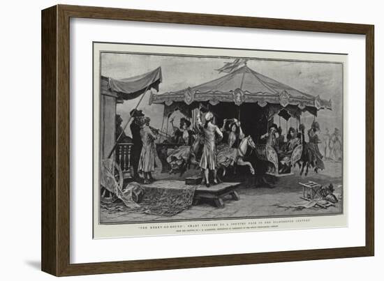 The Merry-Go-Round, Smart Visitors to a Country Fair in the Eighteenth Century-Frederik Hendrik Kaemmerer-Framed Giclee Print