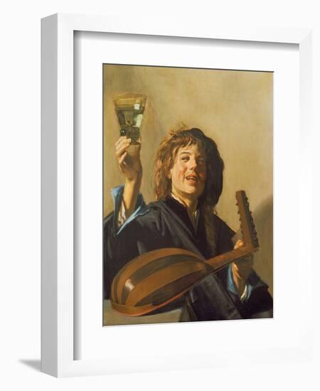 The Merry Lute Player, C.1624-28-Frans Hals-Framed Giclee Print