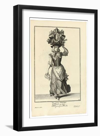 The Merry Milk Maid, 1733-Marcellus Lauron-Framed Giclee Print