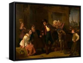 The Merry Pedlar (Oil on Panel)-John Prescott Knight-Framed Stretched Canvas