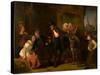 The Merry Pedlar (Oil on Panel)-John Prescott Knight-Stretched Canvas