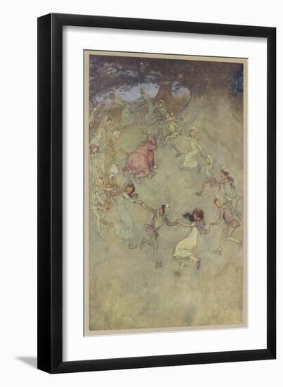 The Merry Wives of Windsor, Act IV Scene III: "Let Them All Encircle Him About"-Hugh Thomson-Framed Art Print