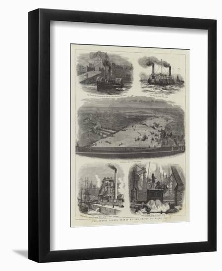 The Mersey Tunnel Opened by the Prince of Wales, 20 January-null-Framed Premium Giclee Print