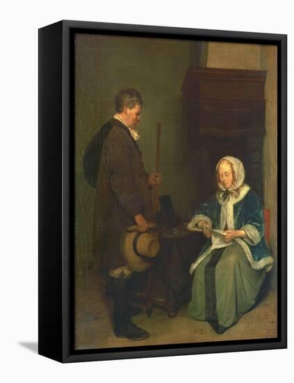 The Message, C.1658-1660-Gerard ter Borch-Framed Stretched Canvas