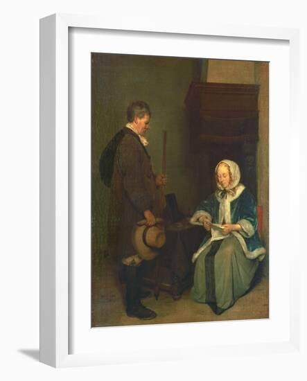 The Message, C.1658-1660-Gerard ter Borch-Framed Giclee Print