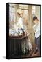 The Messages Read-James Tissot-Framed Stretched Canvas