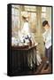 The Messages Read-James Tissot-Framed Stretched Canvas