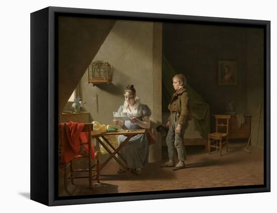 The Messenger, 1815 (Oil on Canvas)-Martin Drolling-Framed Stretched Canvas