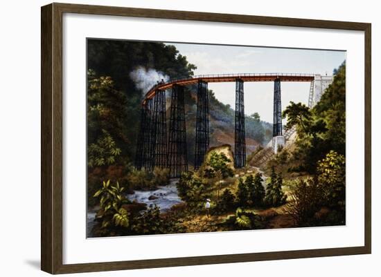 The Metlac Railway Bridge, 1878, Mexico, 19th Century-null-Framed Giclee Print