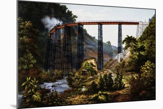 The Metlac Railway Bridge, 1878, Mexico, 19th Century-null-Mounted Giclee Print