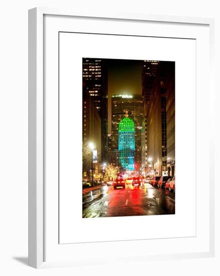 The Metlife Building Towers over Grand Central Terminal at Night-Philippe Hugonnard-Framed Art Print