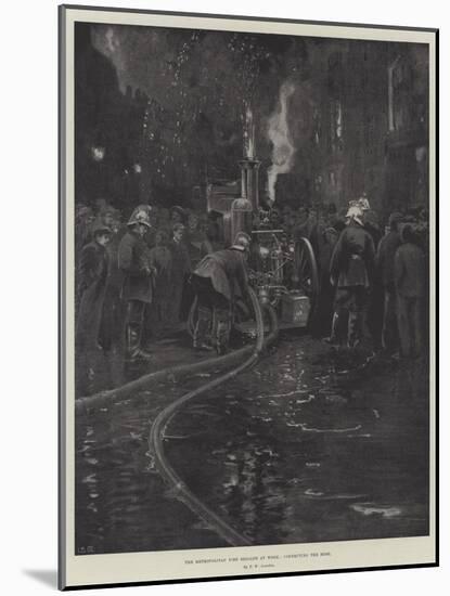 The Metropolitan Fire Brigade at Work, Connecting the Hose-null-Mounted Giclee Print