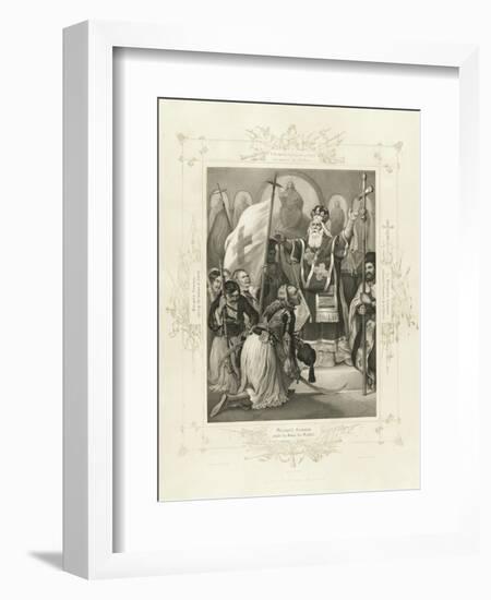 The Metropolitan Germanos Raising the Banner of Freedom (From the Album of Greek Herois)-Peter Von Hess-Framed Giclee Print