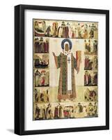 The Metropolitan Peter of Moscow with Scenes from His Life, 1480s-Dionysius-Framed Giclee Print