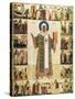 The Metropolitan Peter of Moscow with Scenes from His Life, 1480s-Dionysius-Stretched Canvas