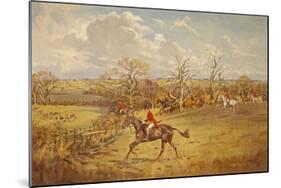 The Meynell - Evening Hunt from Eaton Wood-John King-Mounted Premium Giclee Print