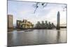 The Mi5 Building, St. George's Tower, Vauxhall Bridge and the River Thames, London, England-Howard Kingsnorth-Mounted Photographic Print