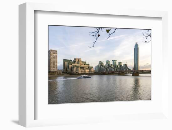 The Mi5 Building, St. George's Tower, Vauxhall Bridge and the River Thames, London, England-Howard Kingsnorth-Framed Photographic Print