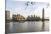 The Mi5 Building, St. George's Tower, Vauxhall Bridge and the River Thames, London, England-Howard Kingsnorth-Stretched Canvas