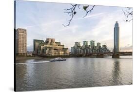The Mi5 Building, St. George's Tower, Vauxhall Bridge and the River Thames, London, England-Howard Kingsnorth-Stretched Canvas