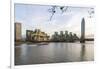 The Mi5 Building, St. George's Tower, Vauxhall Bridge and the River Thames, London, England-Howard Kingsnorth-Framed Photographic Print