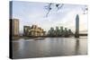 The Mi5 Building, St. George's Tower, Vauxhall Bridge and the River Thames, London, England-Howard Kingsnorth-Stretched Canvas