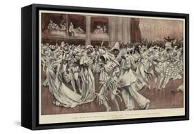 The Mid-Lent Festival at Nice, the White Ball at the Casino-null-Framed Stretched Canvas