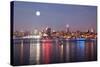 The Mid-Town Manhattan Skyline-Gary718-Stretched Canvas