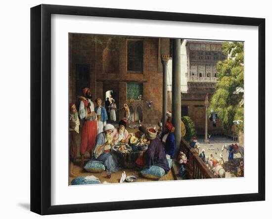 The Midday Meal, Cairo, Egypt-John Frederick Lewis-Framed Giclee Print