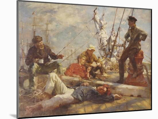 The Midday Rest, 1906-Henry Scott Tuke-Mounted Giclee Print