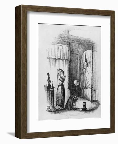 The Middle-Aged Lady in the Double-Bedded Room, Illustration from 'The Pickwick Papers'-Hablot Knight Browne-Framed Giclee Print