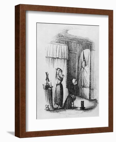 The Middle-Aged Lady in the Double-Bedded Room, Illustration from 'The Pickwick Papers'-Hablot Knight Browne-Framed Giclee Print