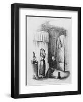 The Middle-Aged Lady in the Double-Bedded Room, Illustration from 'The Pickwick Papers'-Hablot Knight Browne-Framed Giclee Print