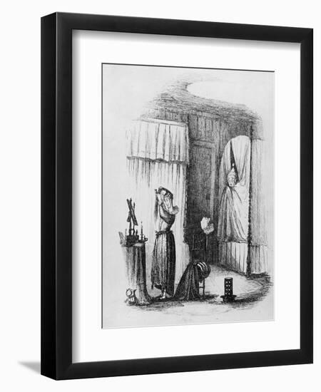 The Middle-Aged Lady in the Double-Bedded Room, Illustration from 'The Pickwick Papers'-Hablot Knight Browne-Framed Giclee Print